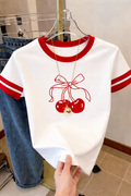 Cherry Bow Graphic T-Shirt