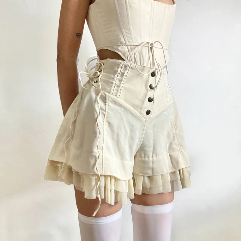 Ruffle Trim Shorts