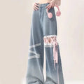 Lace Panel Jeans