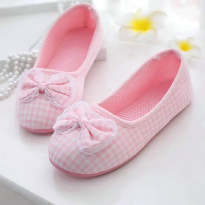 Gingham Cotton Slippers