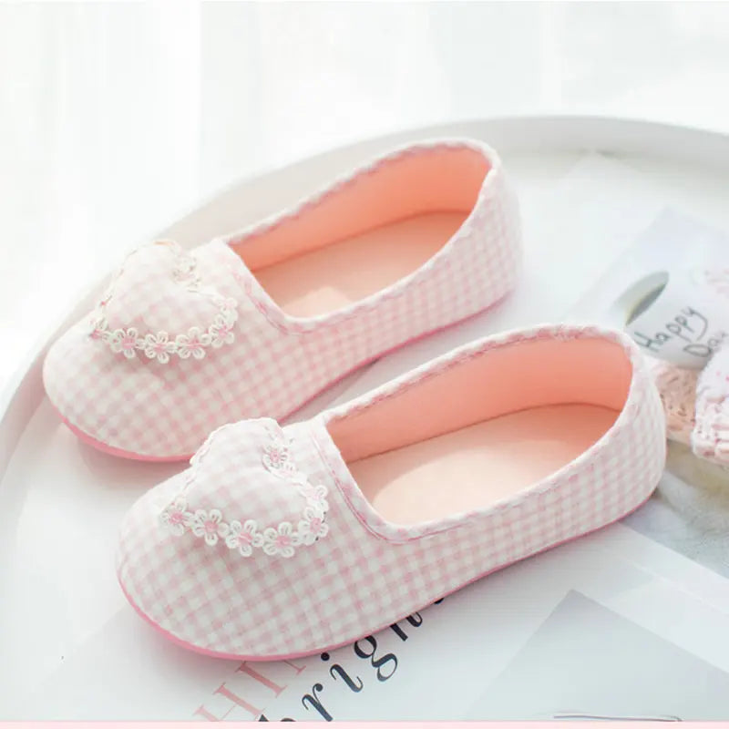 Gingham Cotton Slippers