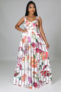 Sheer Mesh Sleeveless Maxi Dress with Padded Cups