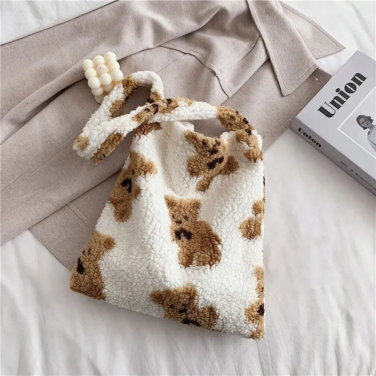 Teddy Bear Print Tote Bag