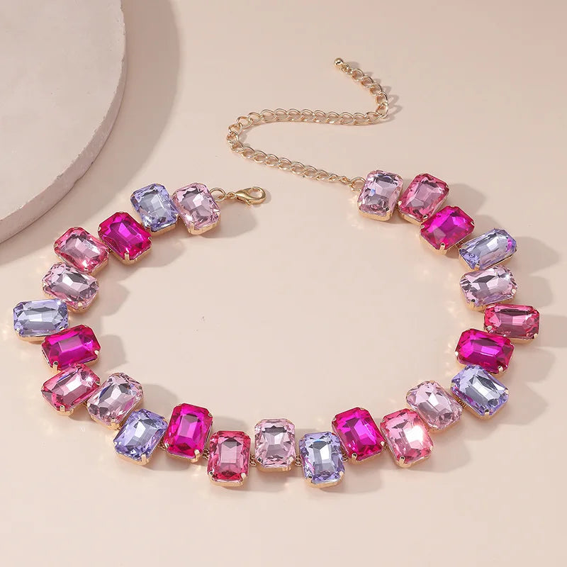 Pink Crystal Choker