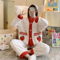 Strawberry Print Winter Pajama Set