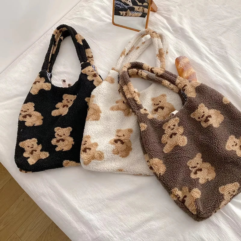 Teddy Bear Print Tote Bag