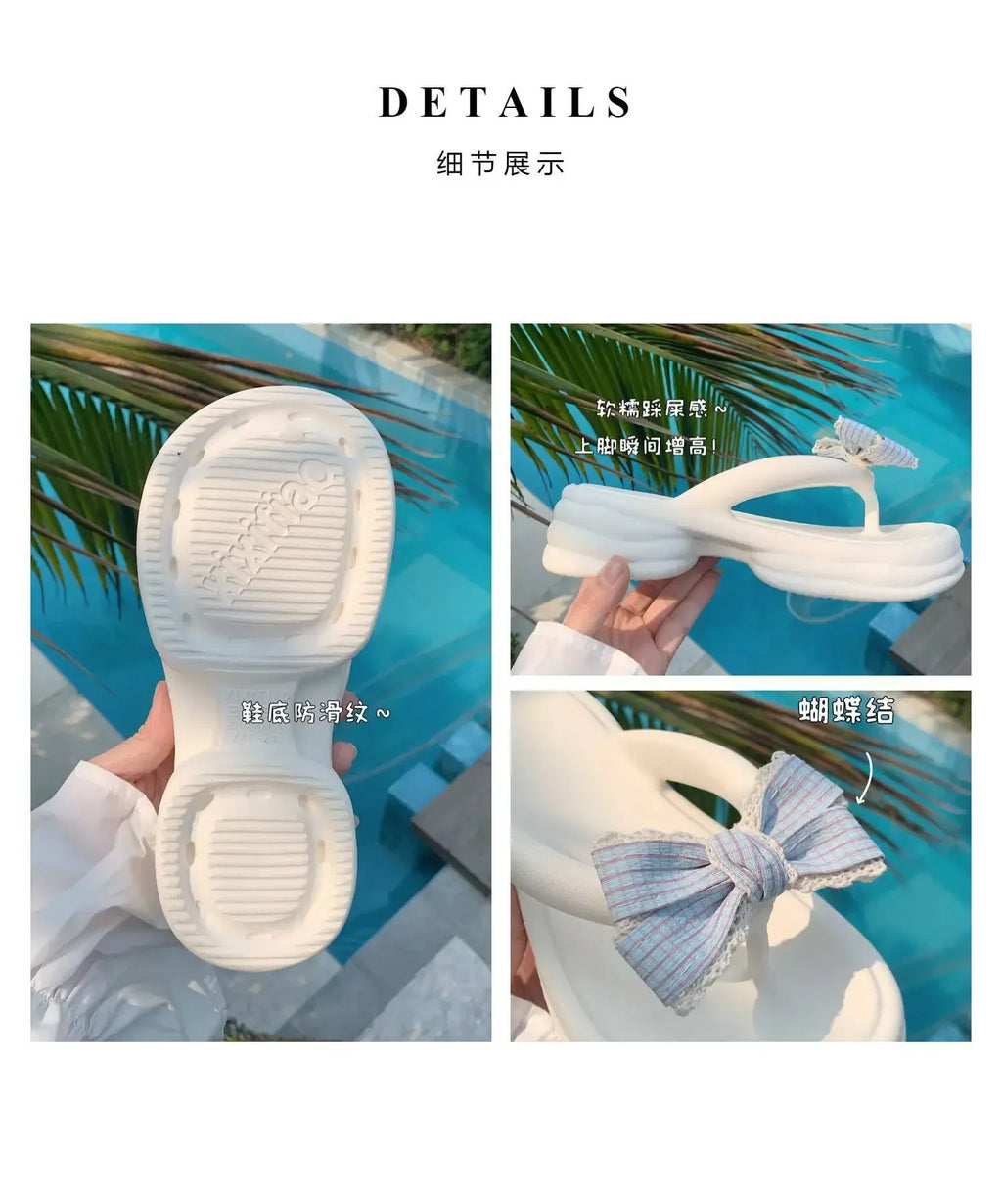 Bow Detail Block Heel Sandals