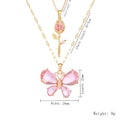 Butterfly Rose Necklace