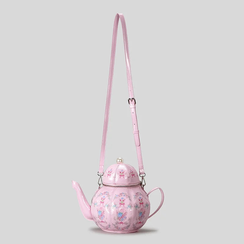 Tea Party Faux Pearl Strap Bag