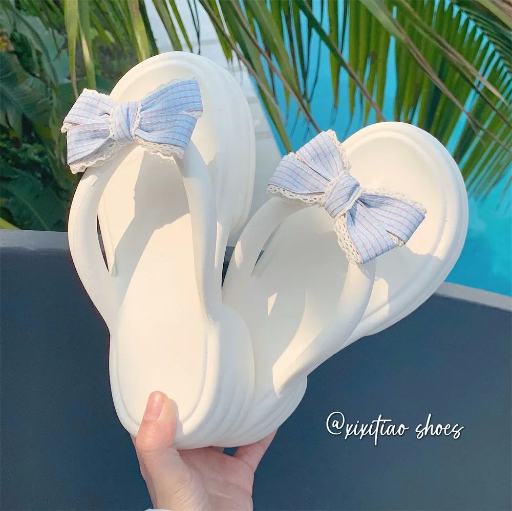 Bow Detail Block Heel Sandals