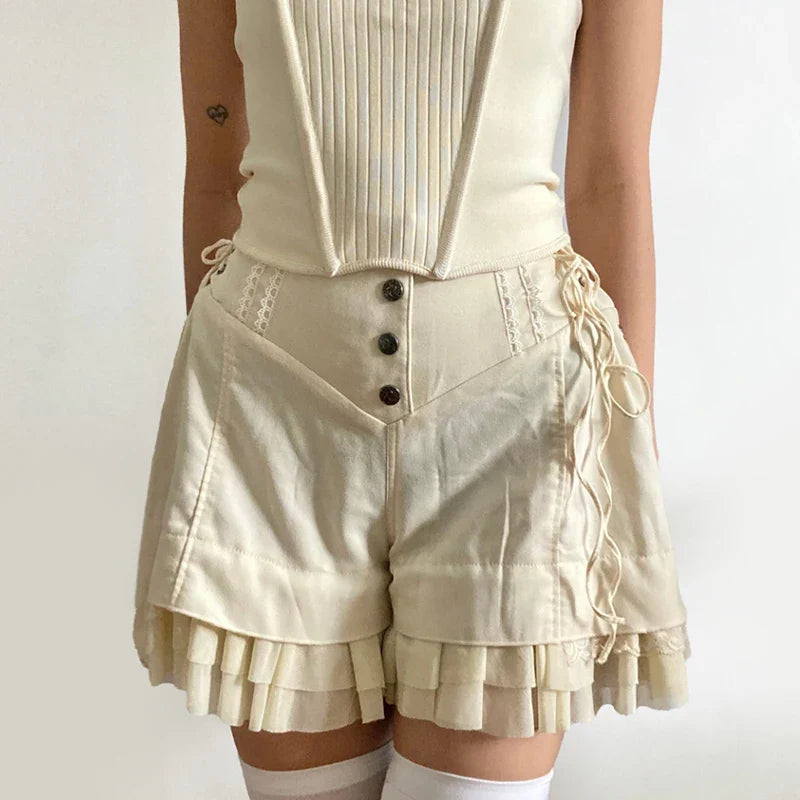 Ruffle Trim Shorts