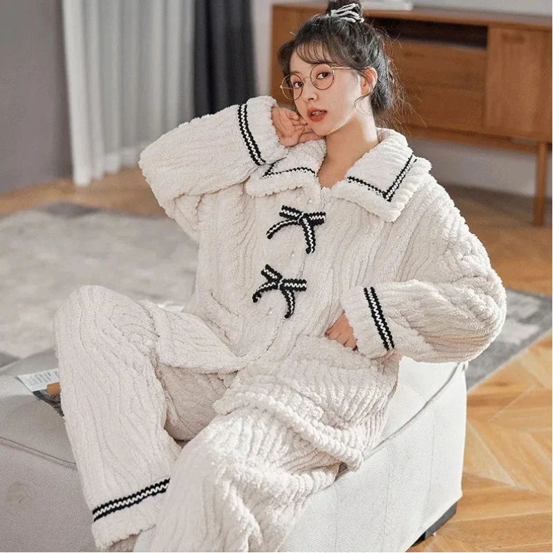 White & Black Pajama Set