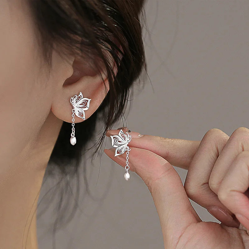 Butterfly Crystal Stud Earrings