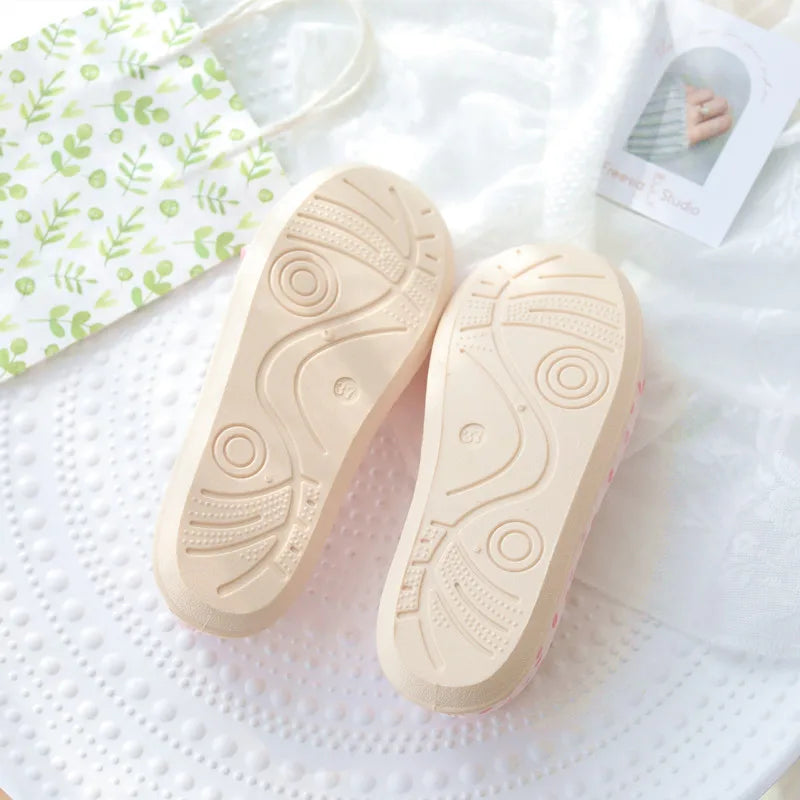Polka Dot Cotton Slippers