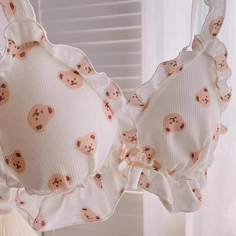 Bear Print Bra & Panty Set