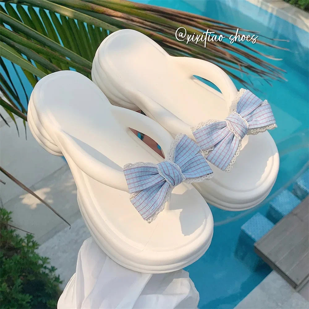 Bow Detail Block Heel Sandals