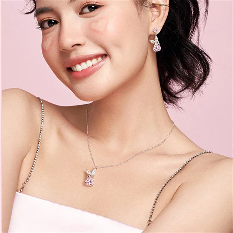 Bunny Bow Pendant Necklace