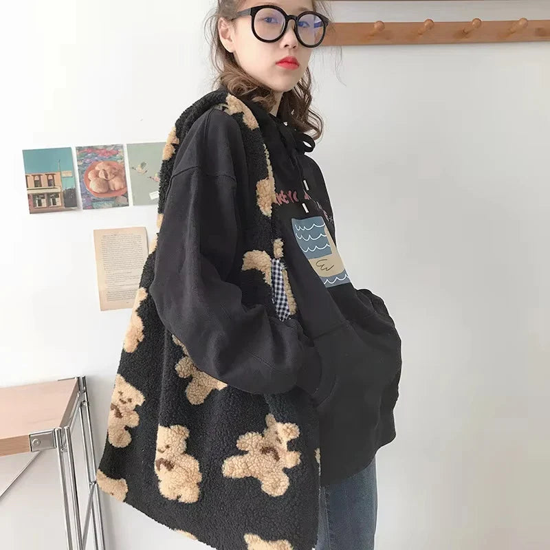 Teddy Bear Print Tote Bag
