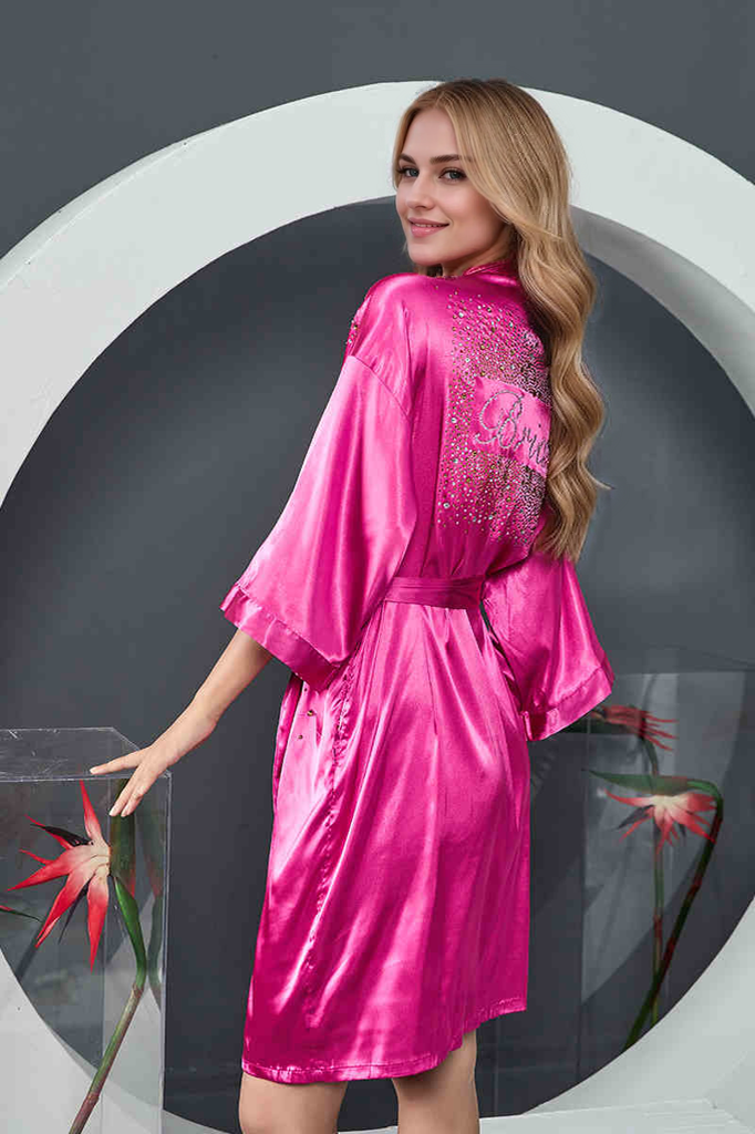 Rhinestone Satin Bridal & Bridesmaid Robe