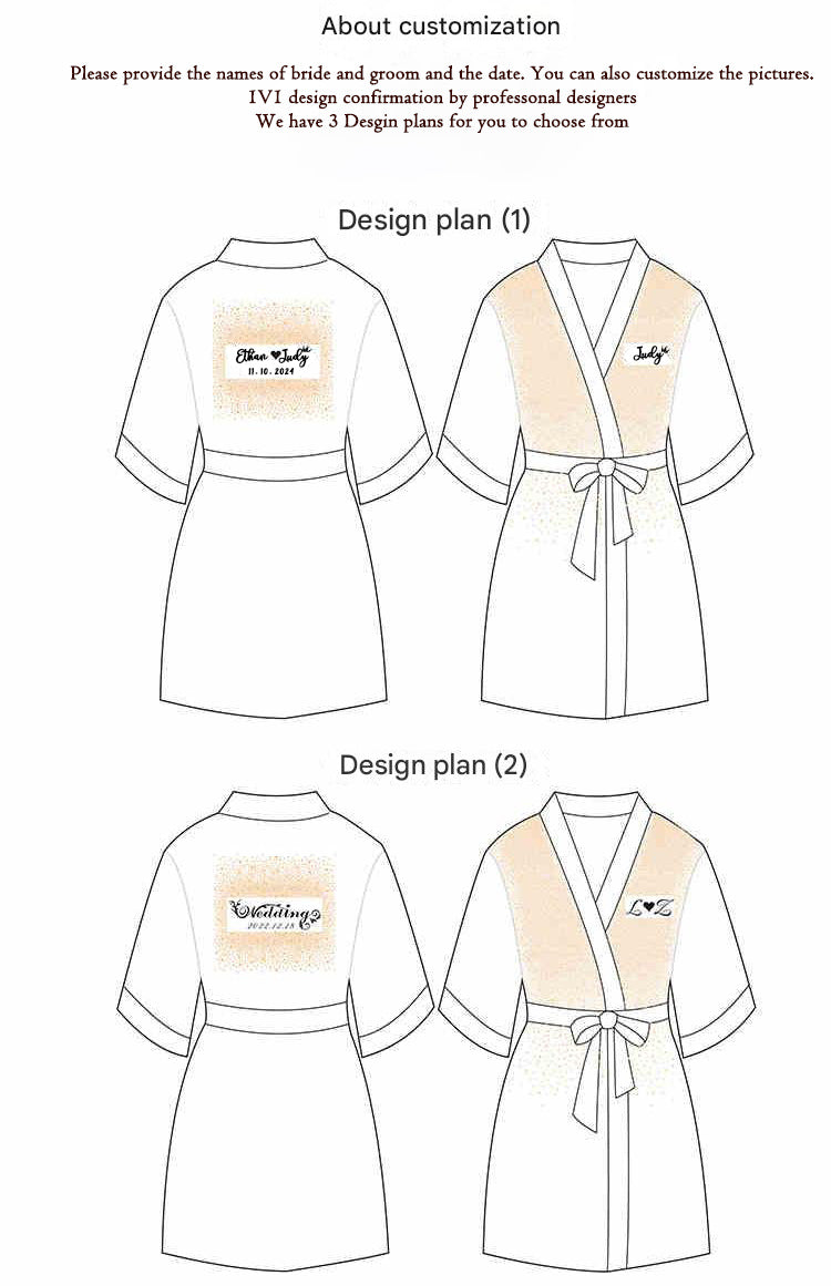 Rhinestone Satin Bridal & Bridesmaid Robe