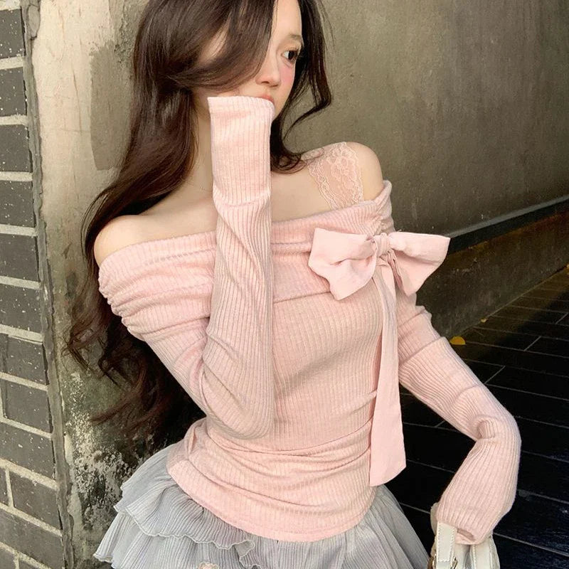Bow Off-Shoulder Blouse