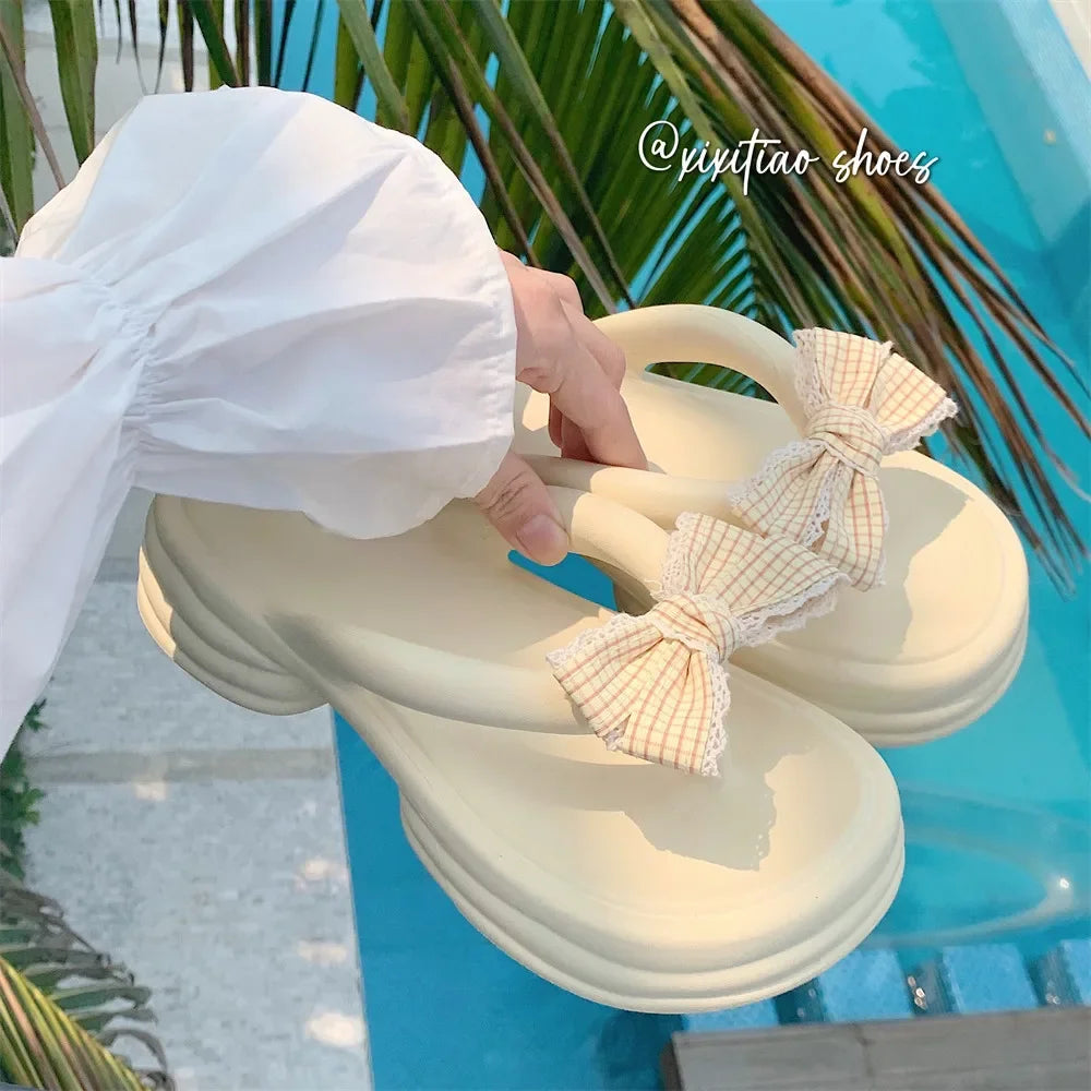 Bow Detail Block Heel Sandals