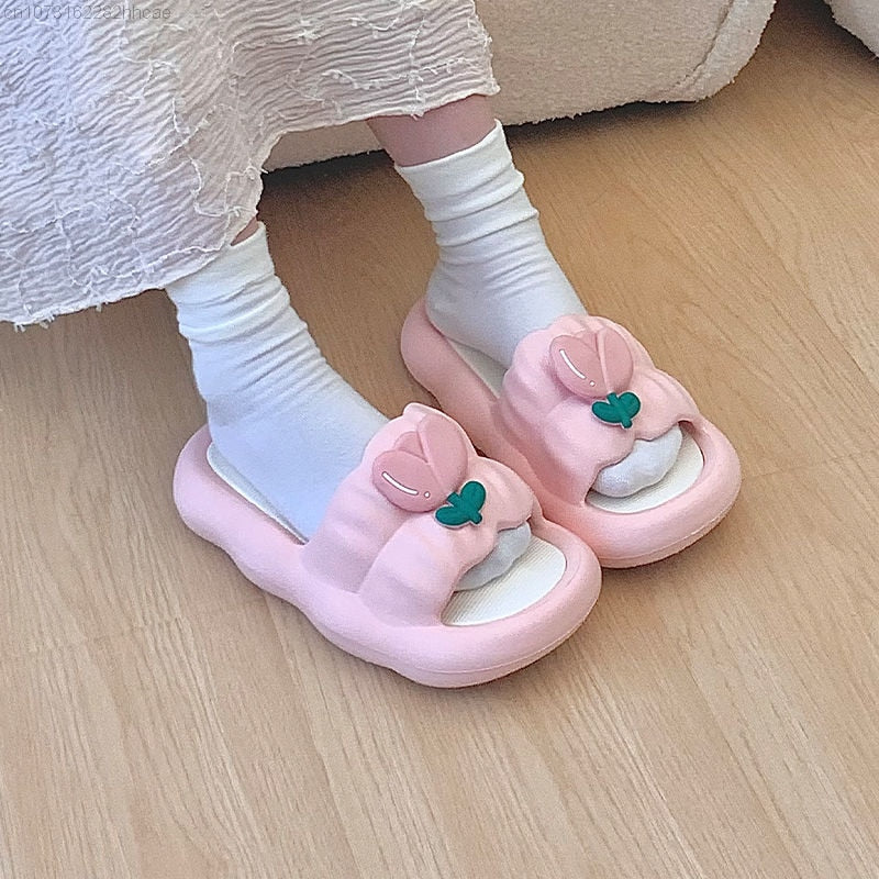 Comfy Flower Slipper Mules