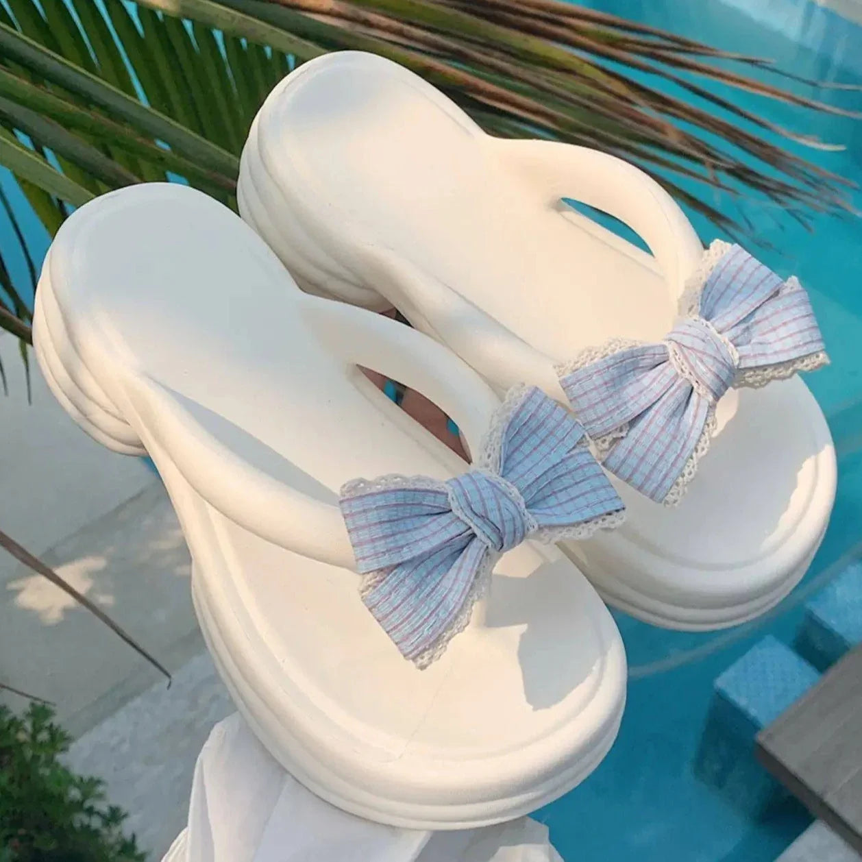Bow Detail Block Heel Sandals