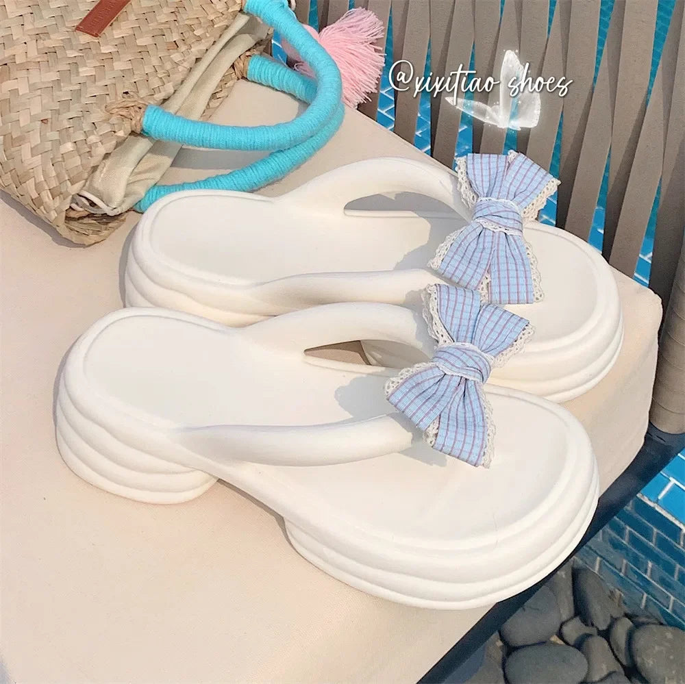 Bow Detail Block Heel Sandals