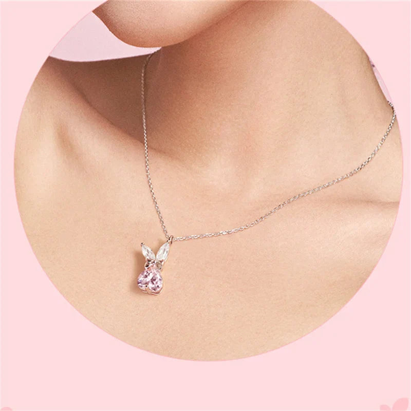 Bunny Bow Pendant Necklace