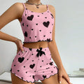 Heart Print Pajama Set