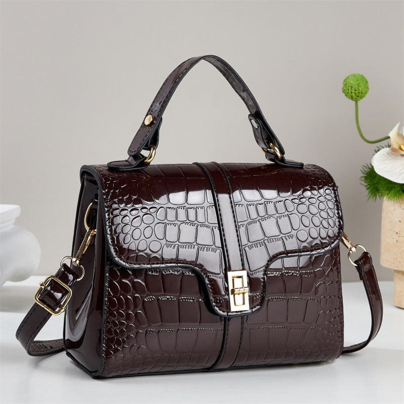 Women's PU Leather Crossbody Bag – Retro Flap Shoulder Bag with Multiple Compartments