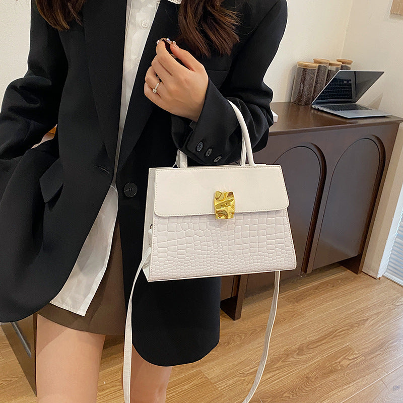 Retro Crossbody Tote Bag for Women - PU Leather Patchwork Handbag with Adjustable Strap