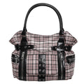 Women's Plaid Crossbody Bag with Rivet Details