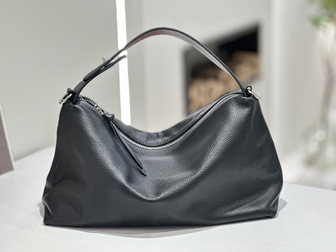 Genuine Leather Crossbody Tote Bag
