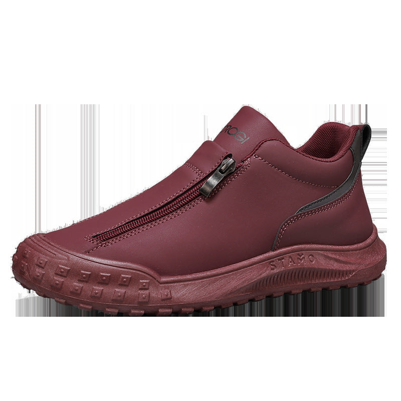 Men's Side Zipper Loafer Shoes – Soft Sole Casual Slip-On with Rubber Outsole | Sizes EU 39–44