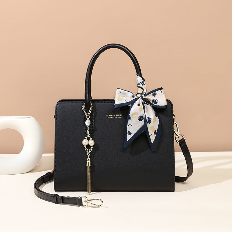Women's Genuine Leather Crossbody Bag – Spacious Trapezoid Shoulder Bag