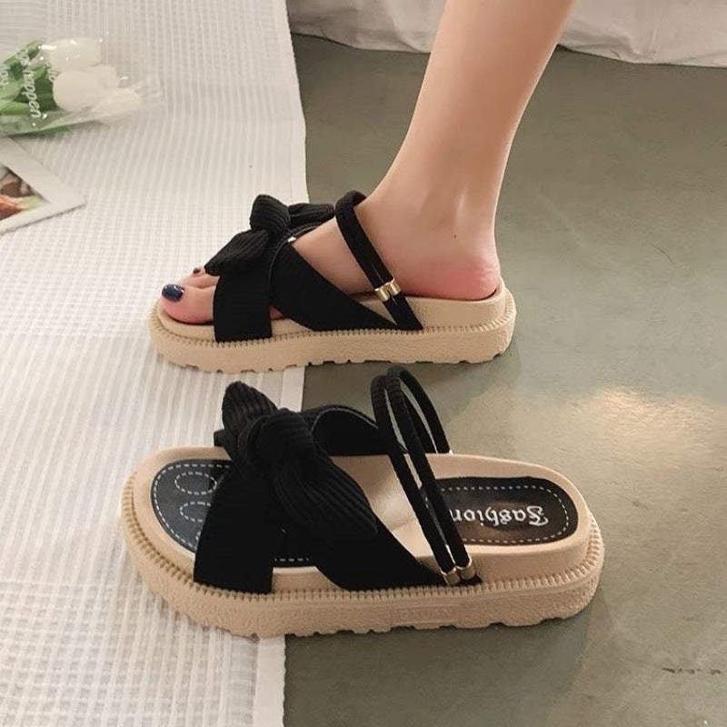 Women's Two-Wear Flat Platform Sandals | EVA Slip-On Open-Toe Sandals