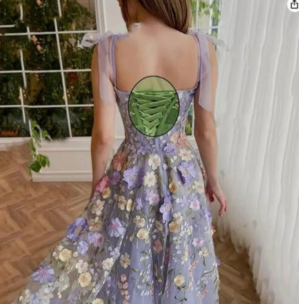 Lilac Floral Maxi Dress
