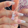 Bunny Bow Pendant Necklace