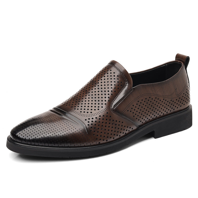 Men's Plus-Size Vintage Business Slip-On Leather Loafers