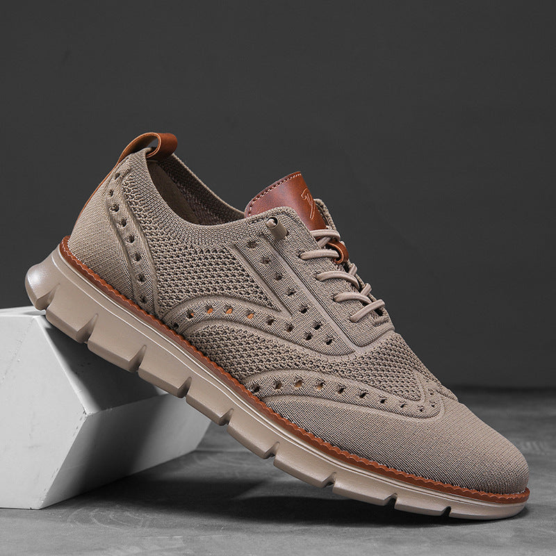 Men's Breathable Mesh Lightweight Casual Sneakers - Slip-On Walking Shoes