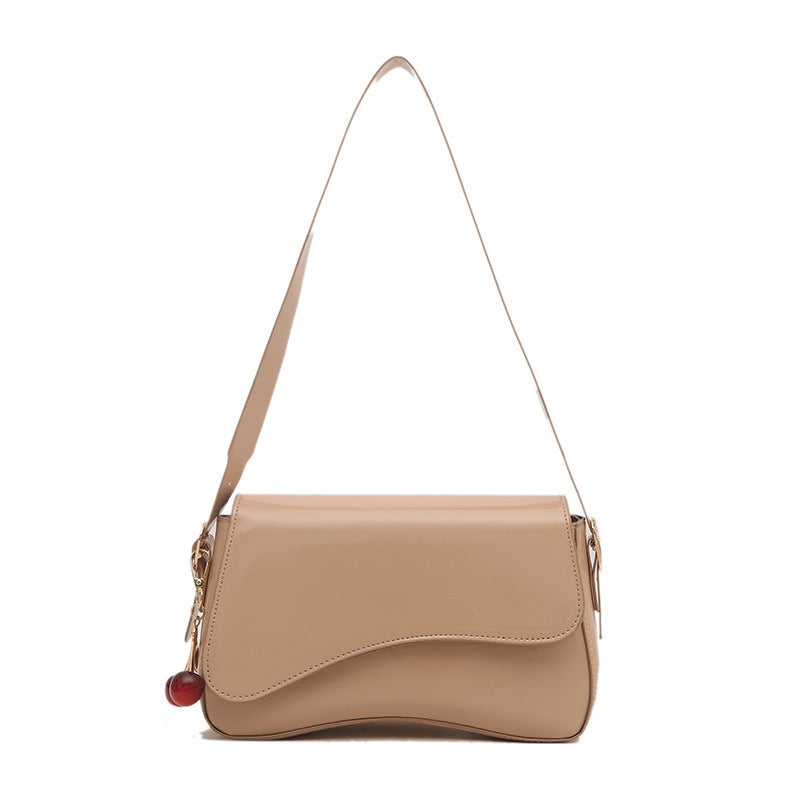 Small Square PU Leather Shoulder Bag | Work & Commute Underarm Bag