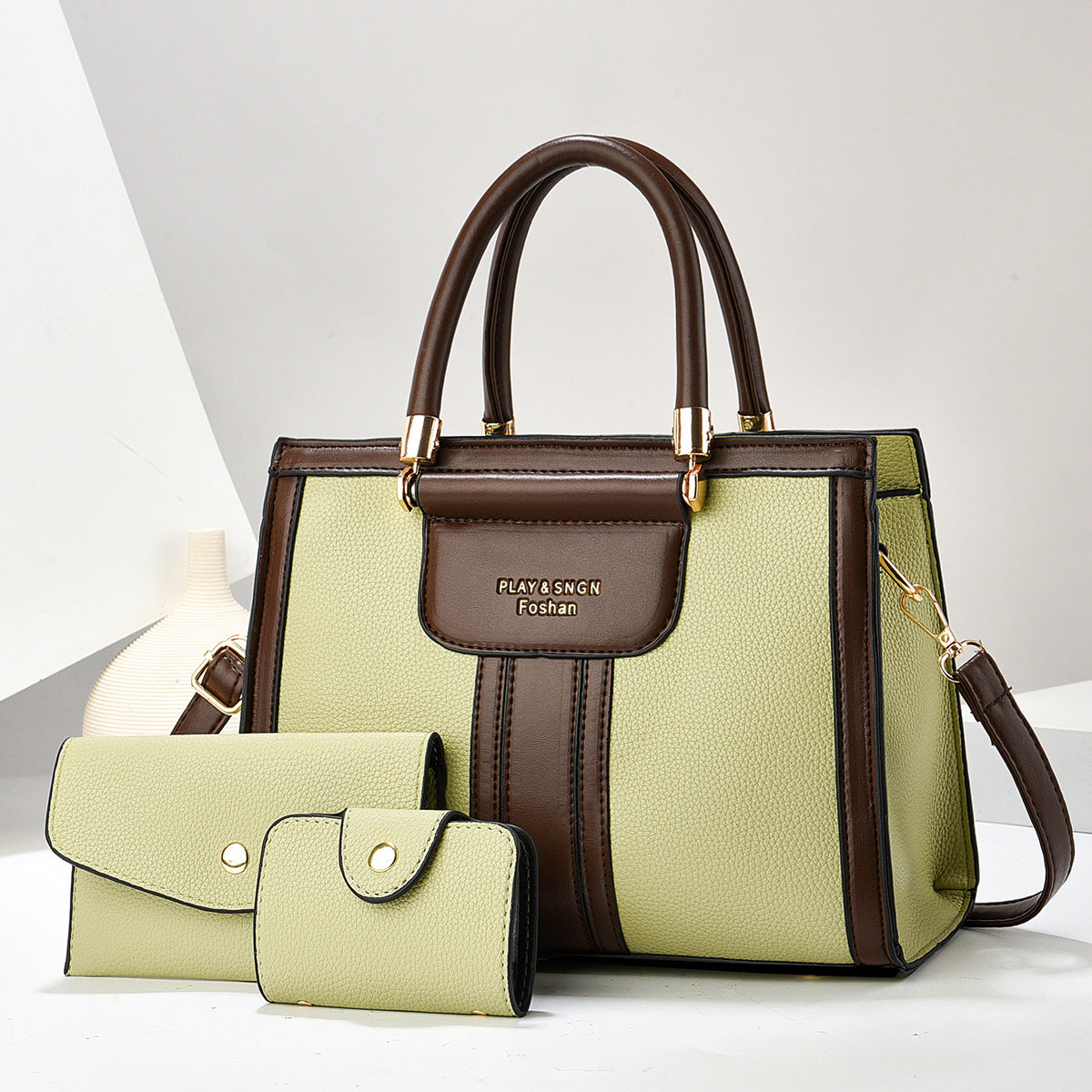 Women's Versatile Summer Tote Bag – Multi-Pocket PU Leather Crossbody Set