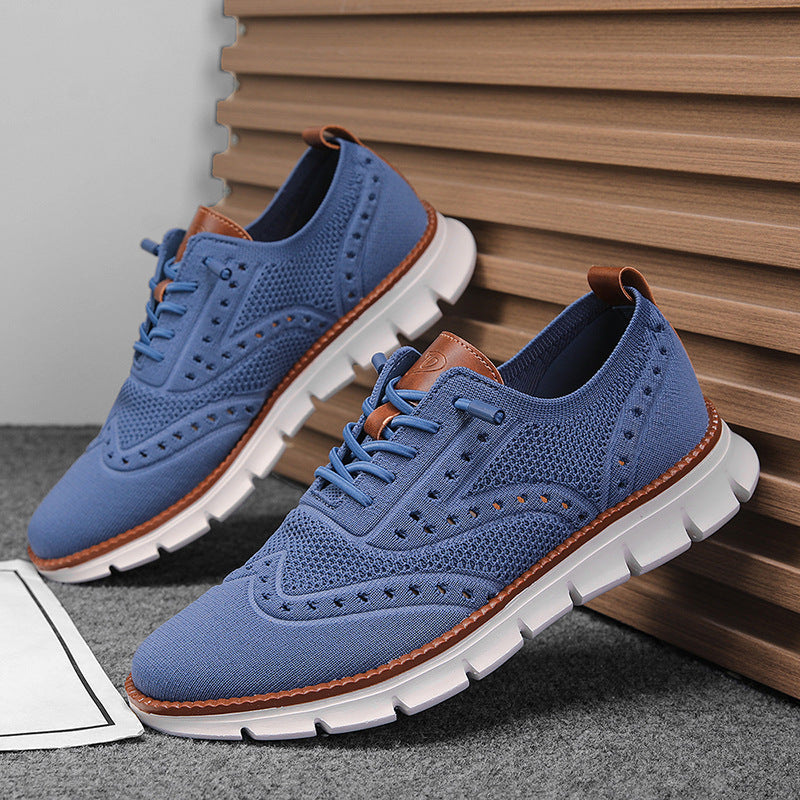 Men's Breathable Mesh Lightweight Casual Sneakers - Slip-On Walking Shoes