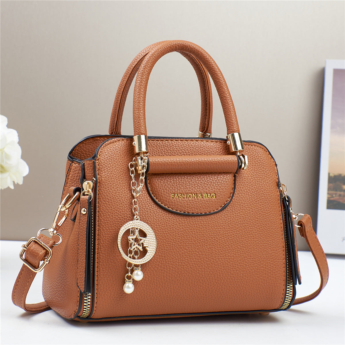 Minimalist Urban PU Leather Crossbody Bag – Light-Luxury Women's Shoulder Bag