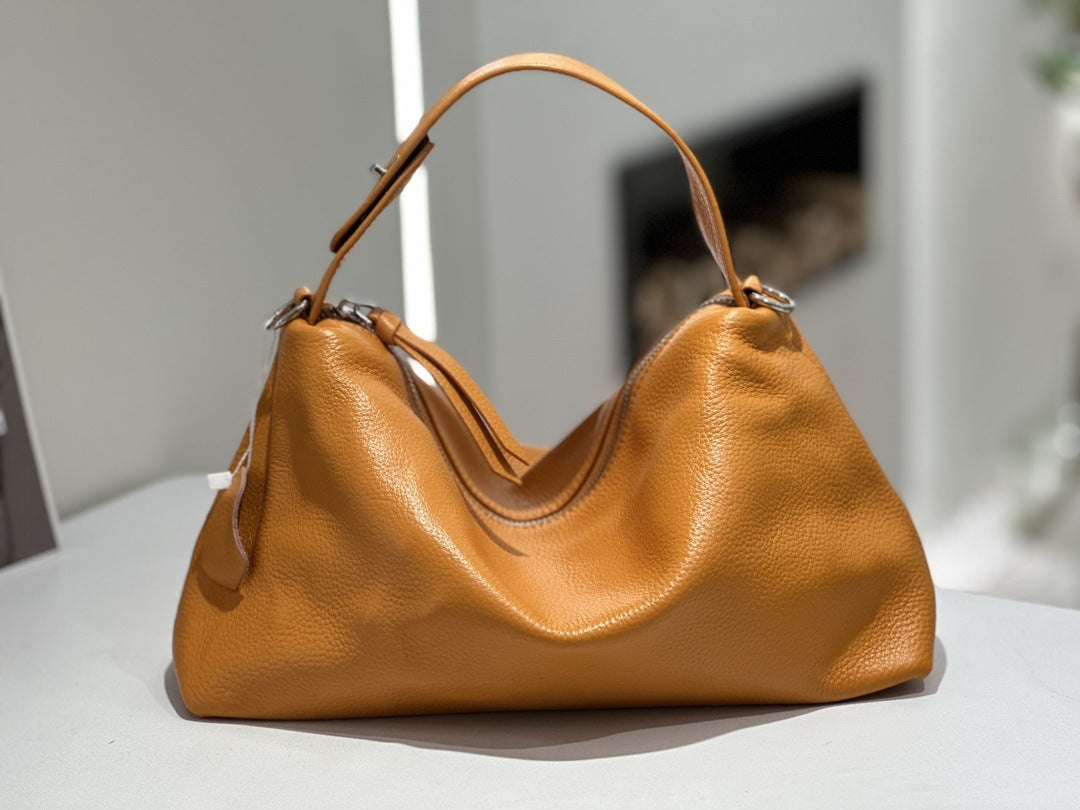 Genuine Leather Crossbody Tote Bag