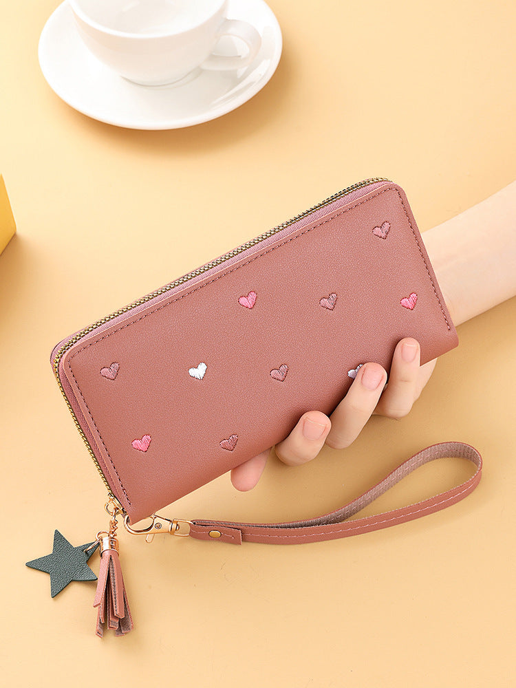 Embroidered Long Wallet