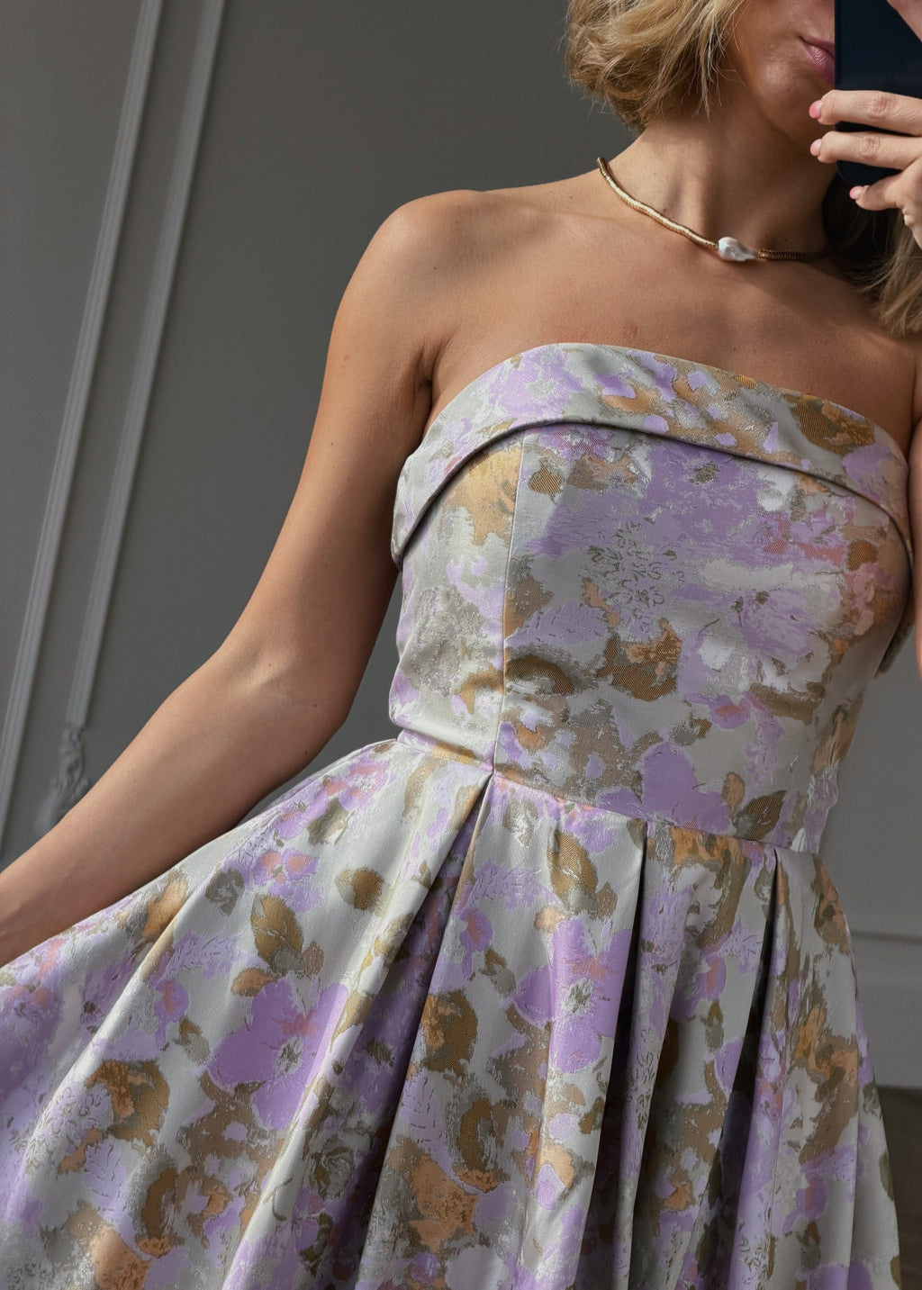 Anastelle Jacquard Midi Dress – Lilac