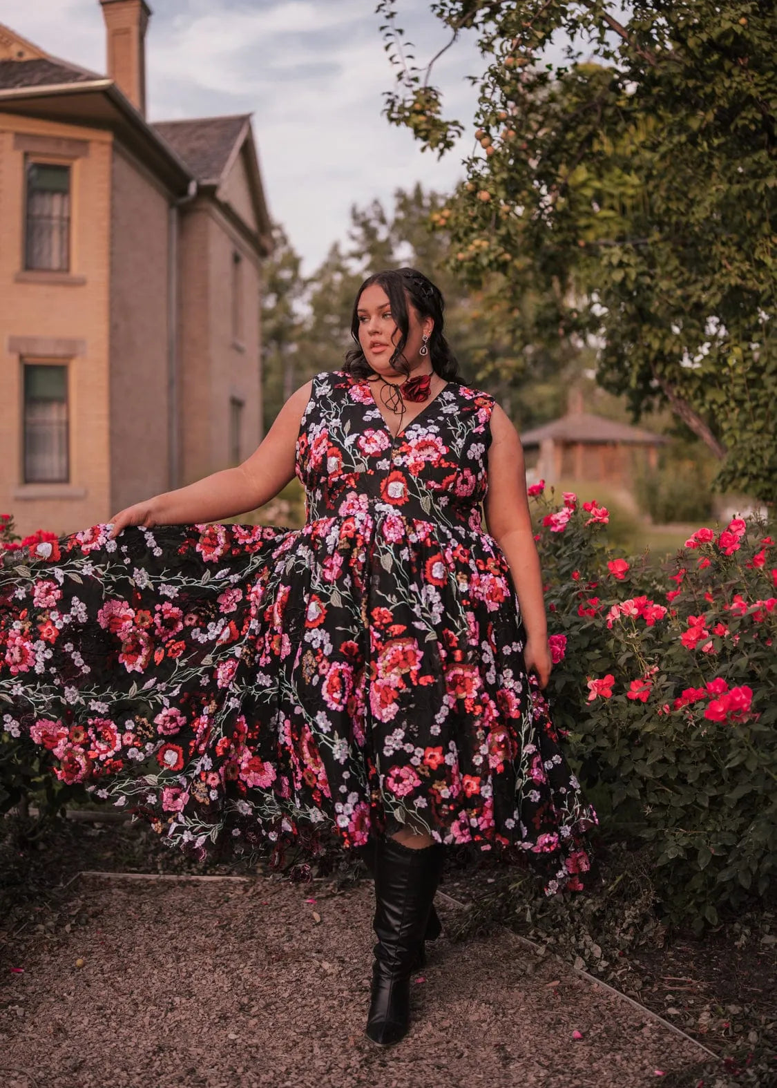 Ebony Rose Dress – Black